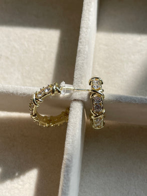 Crossover Hoops Earrings