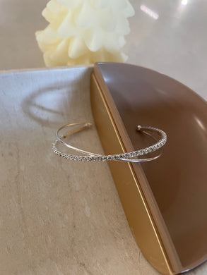 Silver Double Bangle Bracelet