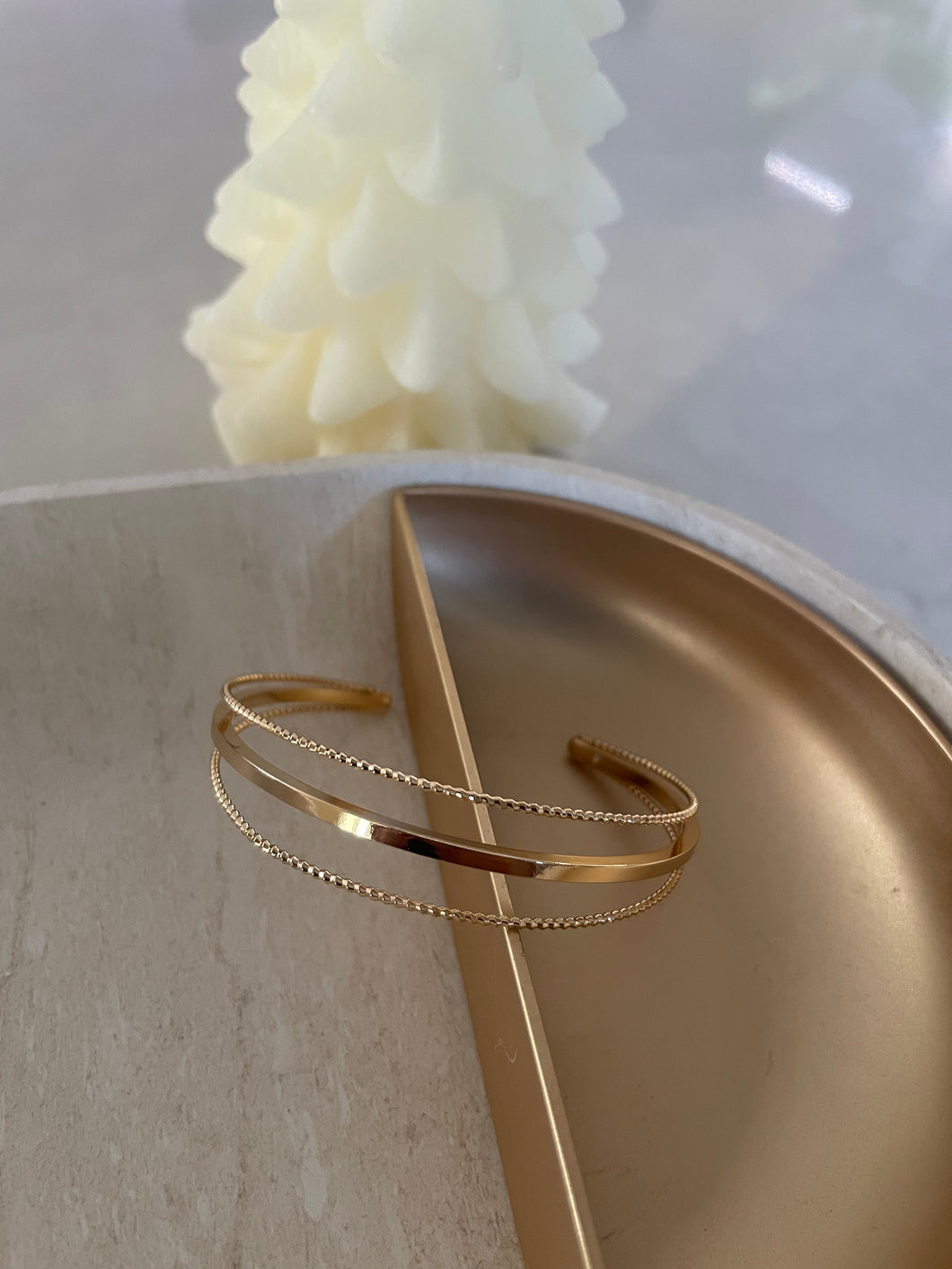 Gold Layered Bangle Bracelet
